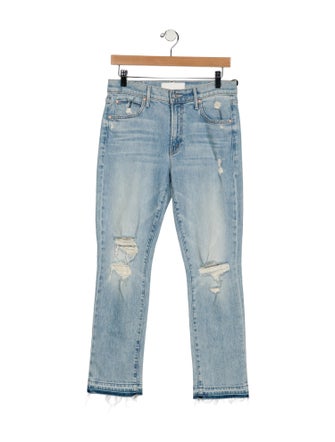 Mother Mid-Rise Straight Leg Jeans