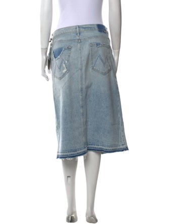 Mother Distressed Accents Knee-Length Skirt