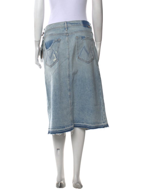 Mother Distressed Accents Knee-Length Skirt