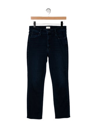 Mother Mid-Rise Straight Leg Jeans