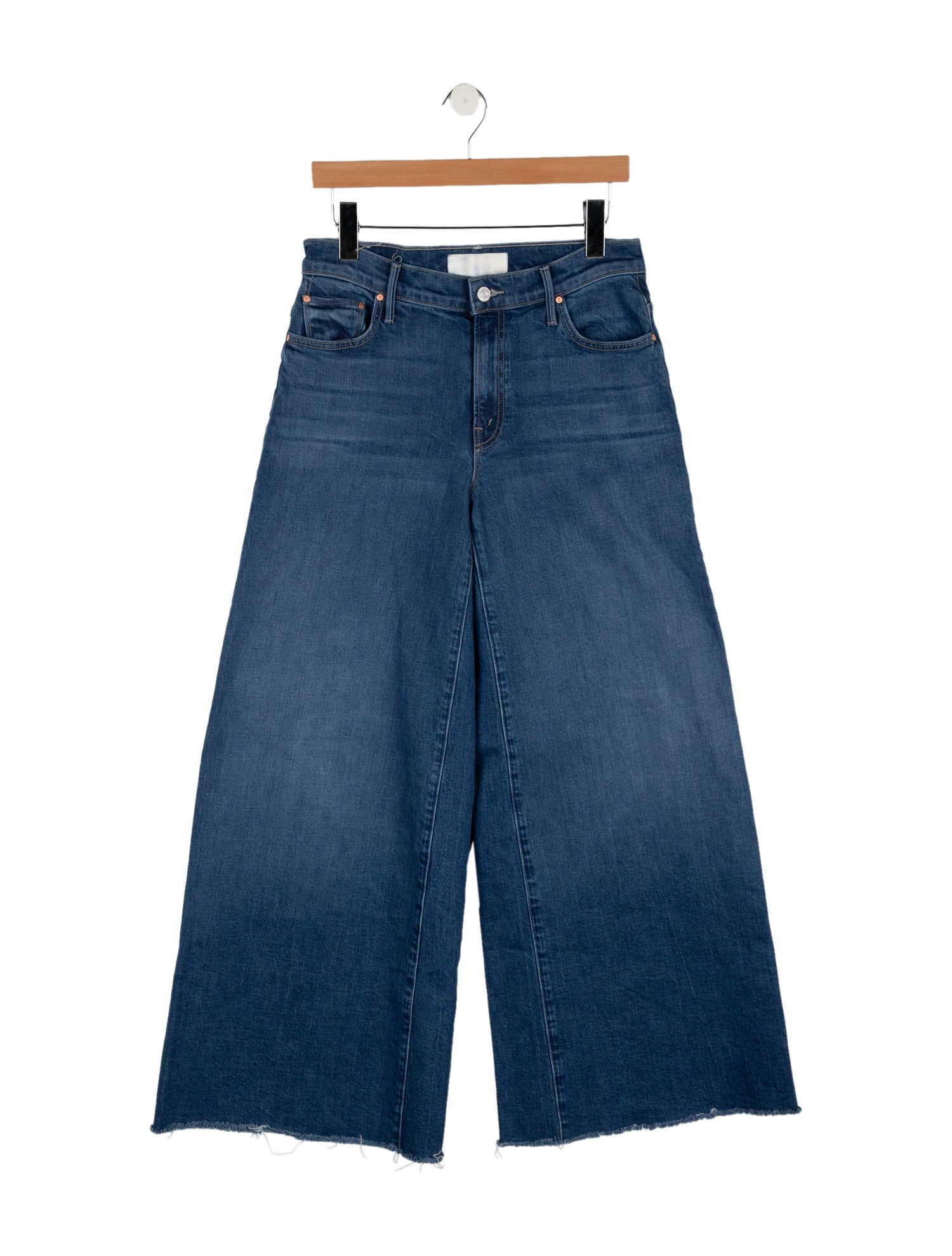 Mother Mid-Rise Wide Leg Jeans