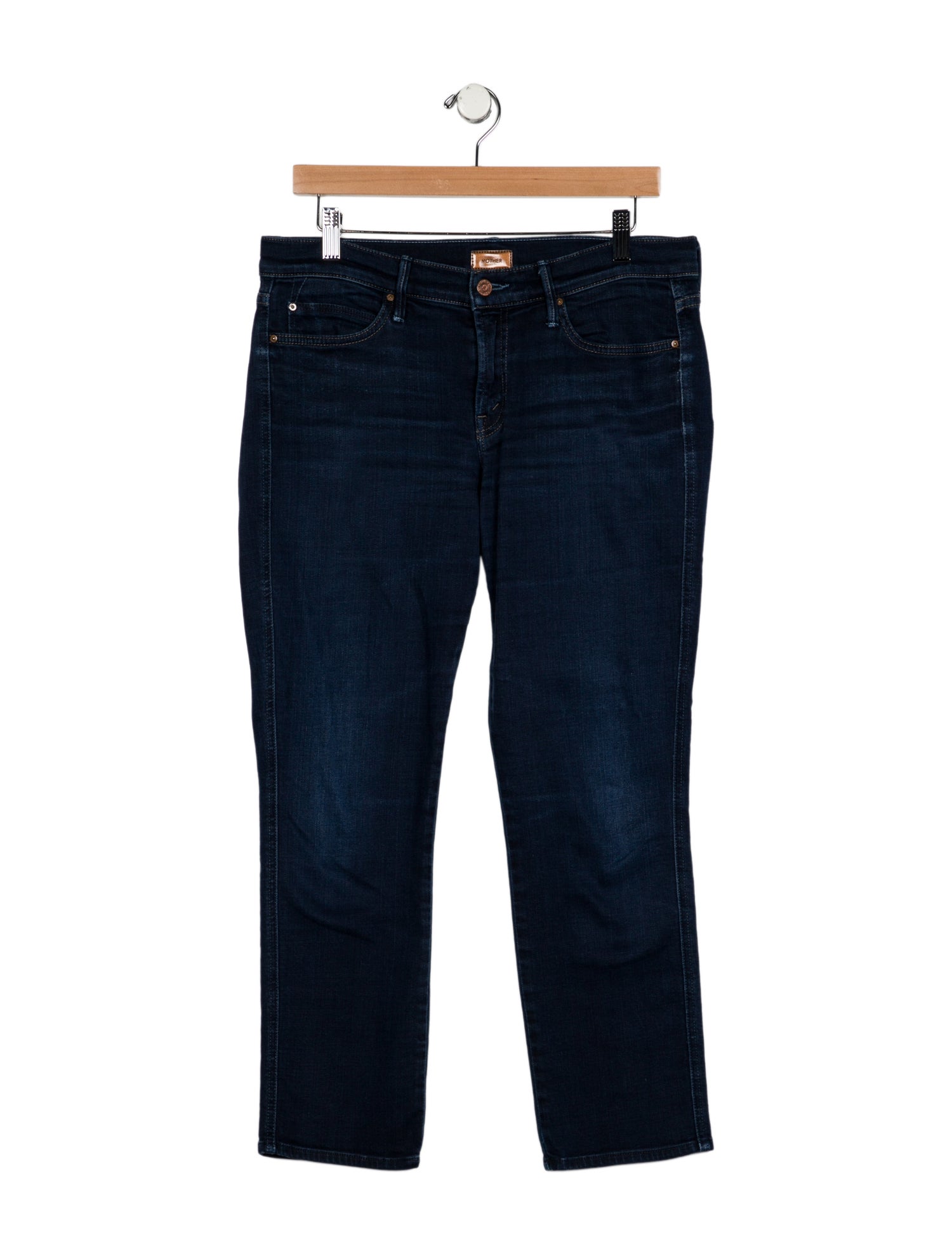 Mother Mid-Rise Straight Leg Jeans