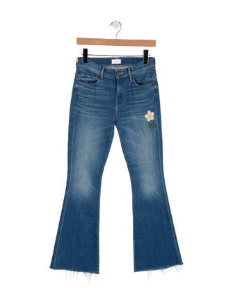 Mother Mid-Rise Wide Leg Jeans