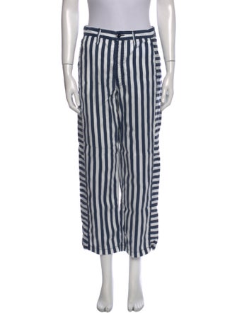 Mother Striped Wide Leg Pants