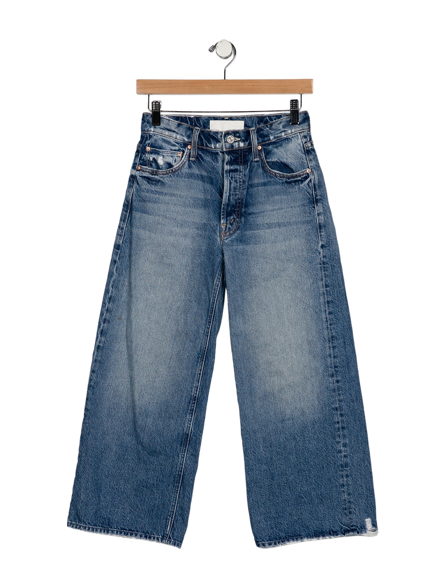 Mother Mid-Rise Wide Leg Jeans