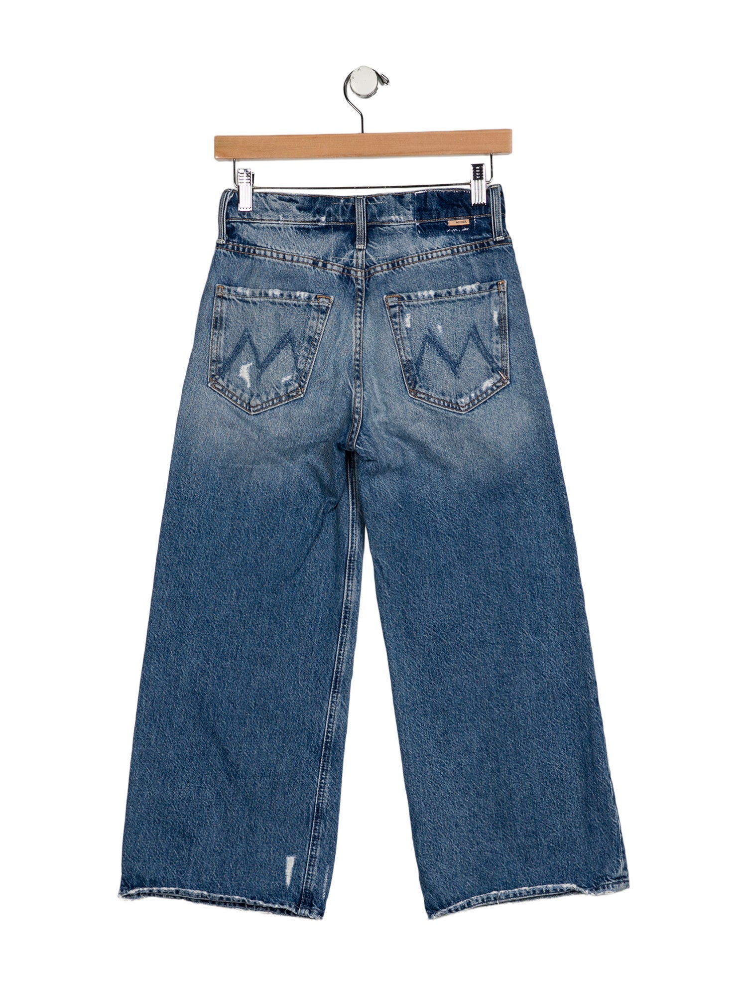 Mother Mid-Rise Wide Leg Jeans