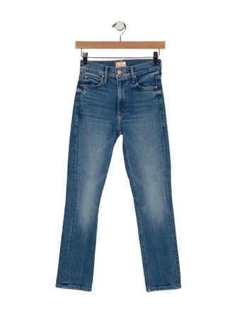 Mother The Mid Rise Dazzler Straight Leg Jeans