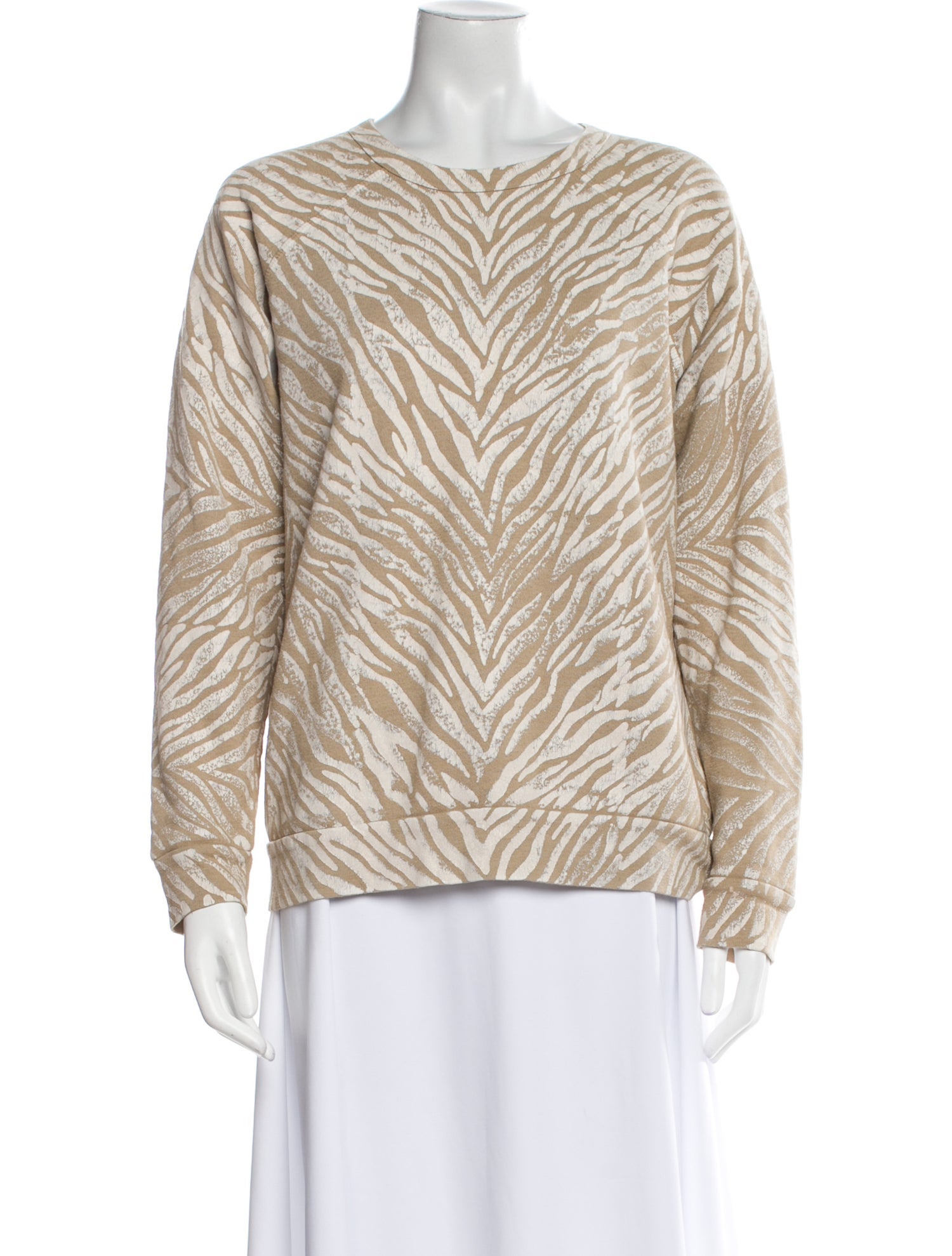 Mother Printed Bateau Neckline Sweatshirt