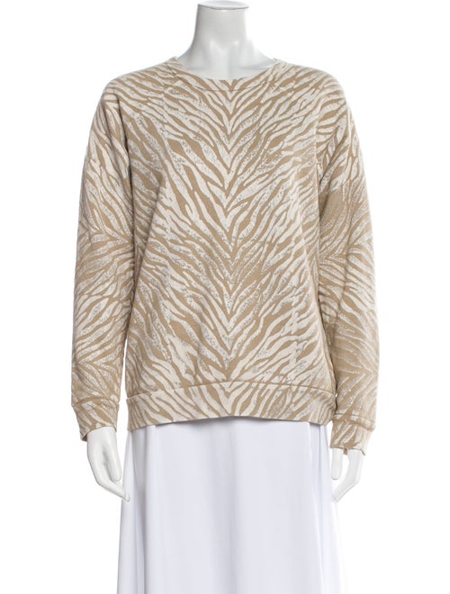 Mother Printed Bateau Neckline Sweatshirt