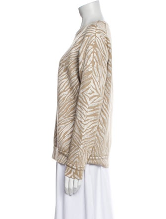 Mother Printed Bateau Neckline Sweatshirt