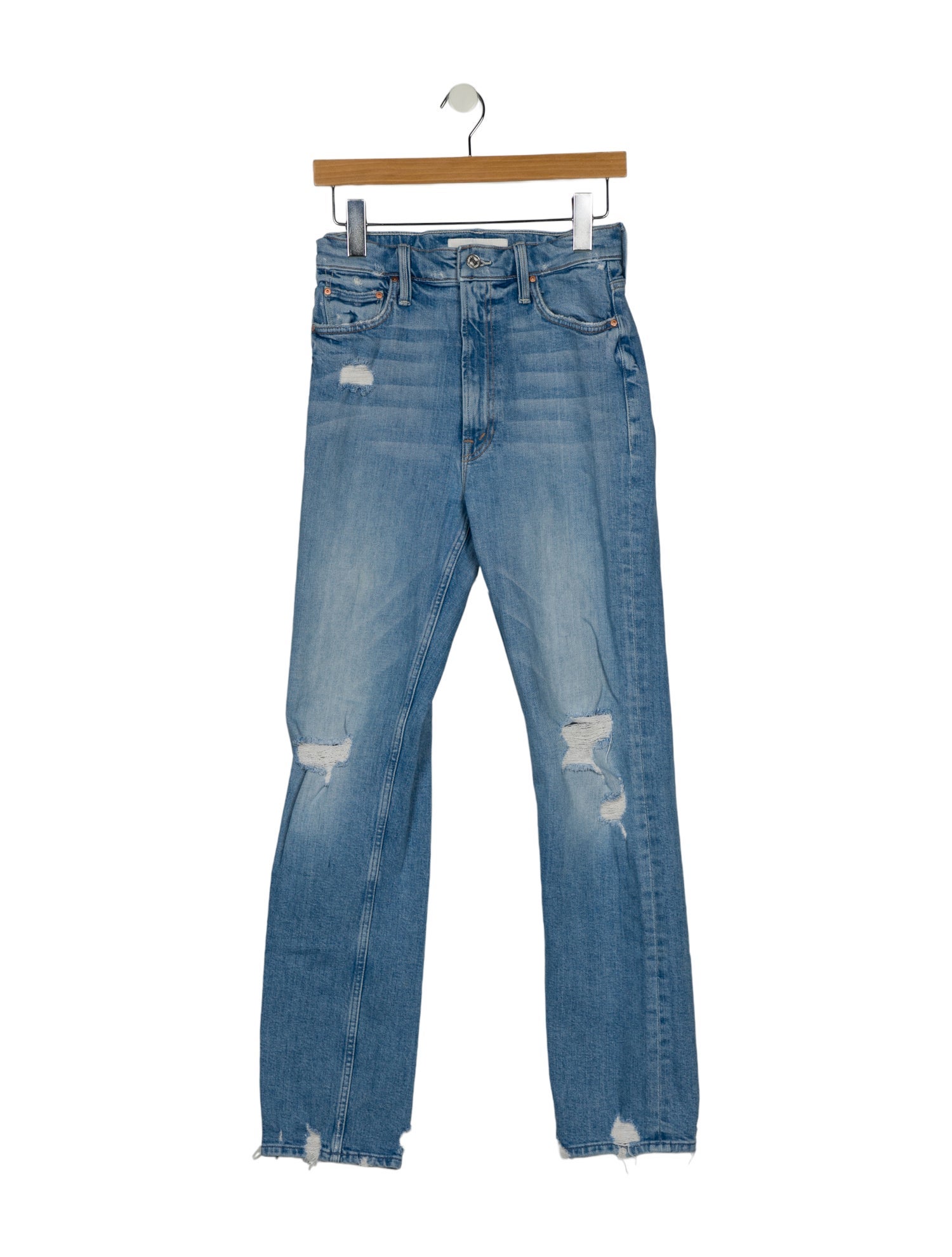 Mother Mid-Rise Straight Leg Jeans