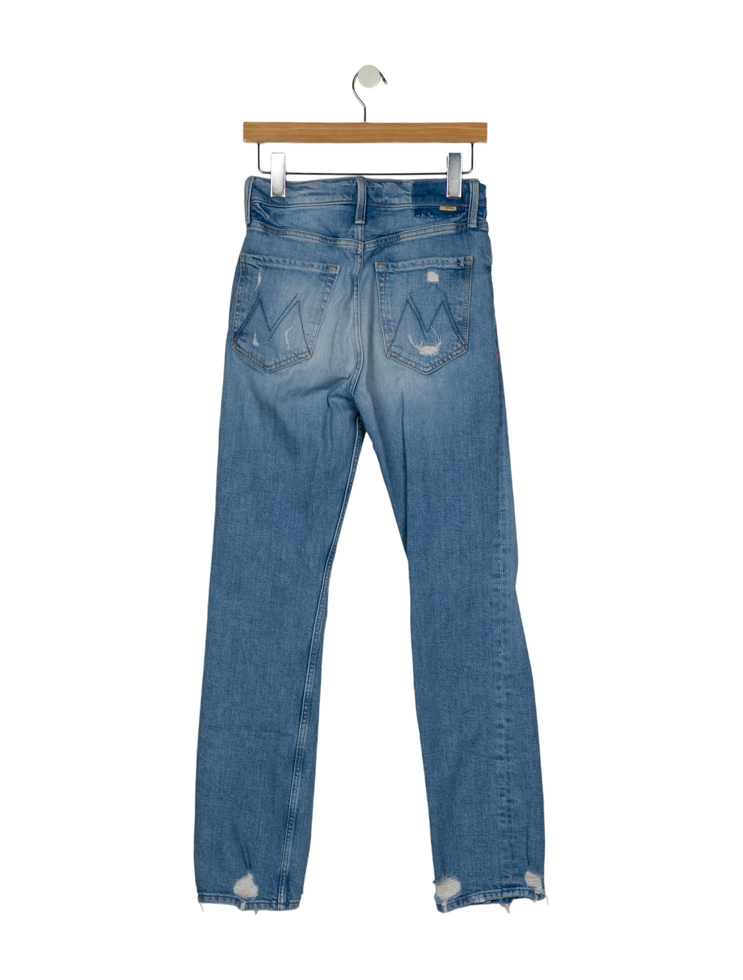 Mother Mid-Rise Straight Leg Jeans