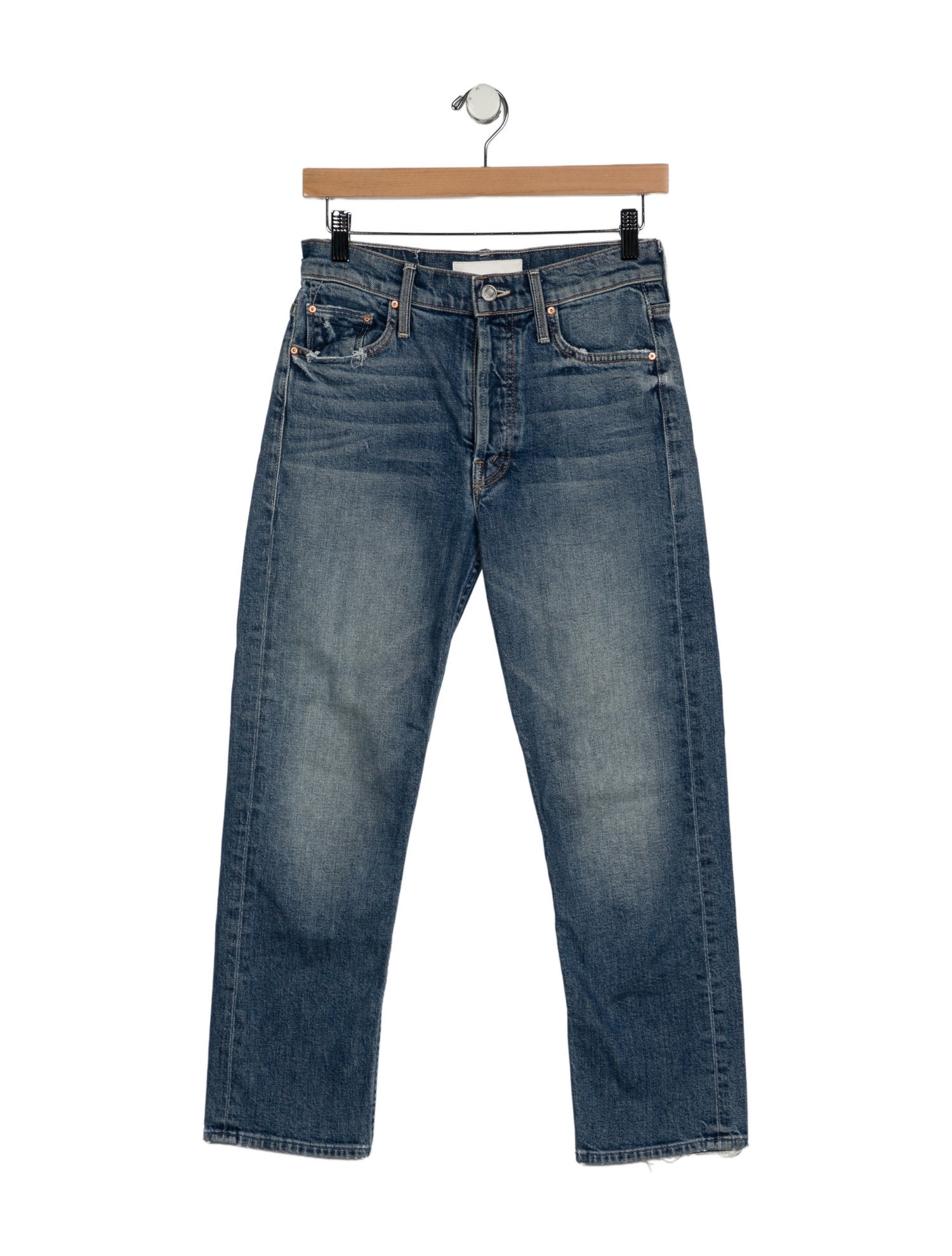 Mother Mid-Rise Straight Leg Jeans