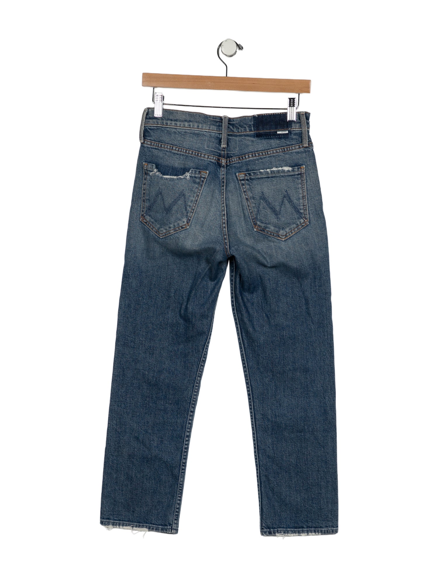 Mother Mid-Rise Straight Leg Jeans