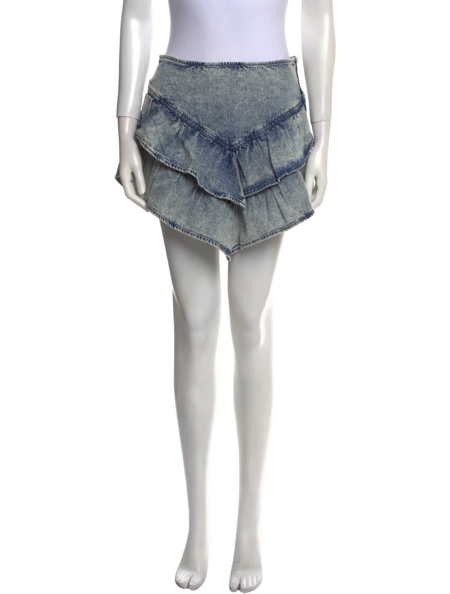 Mother Ruffle Embellishment Mini Skirt