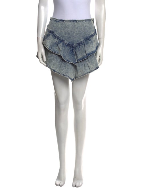 Mother Ruffle Embellishment Mini Skirt