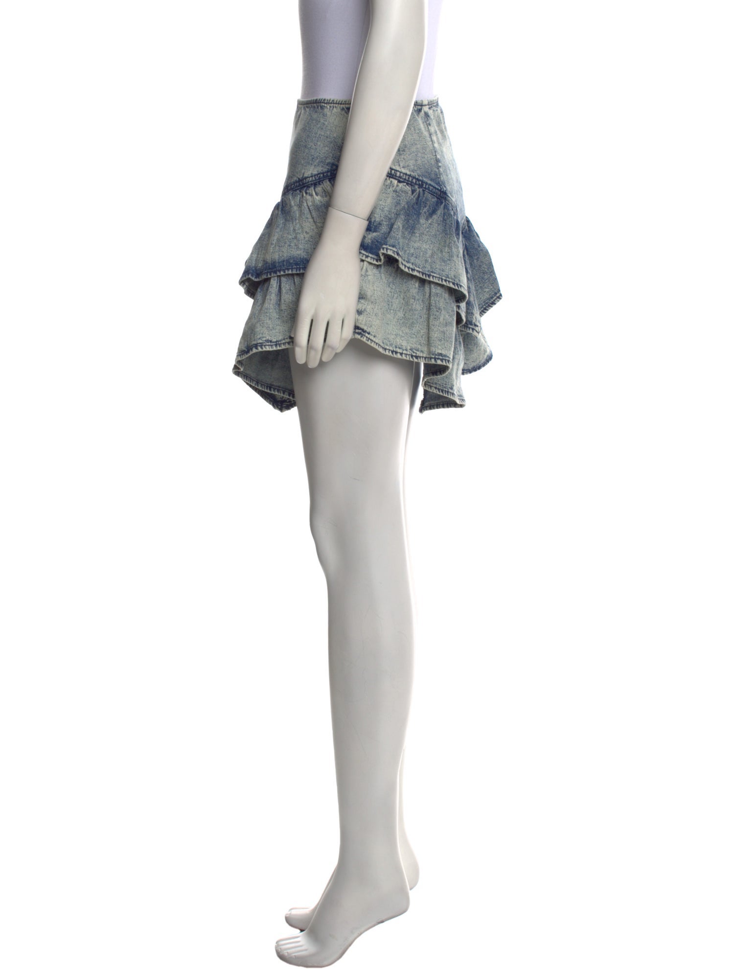 Mother Ruffle Embellishment Mini Skirt