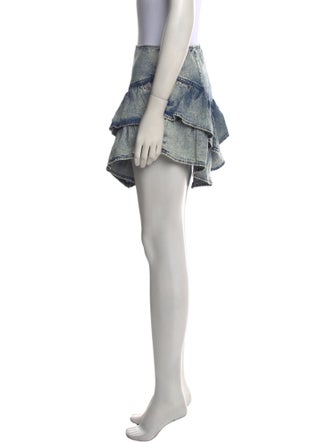 Mother Ruffle Embellishment Mini Skirt