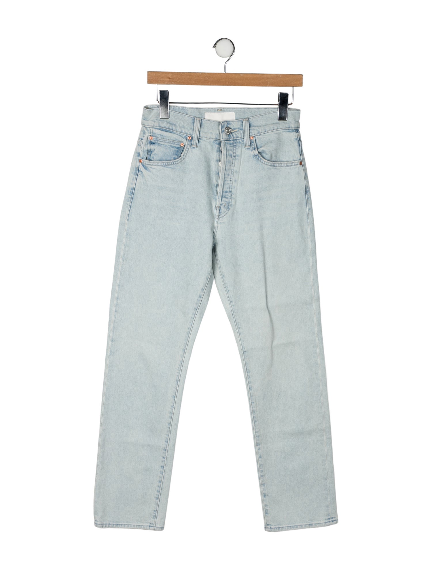 Mother Mid-Rise Straight Leg Jeans
