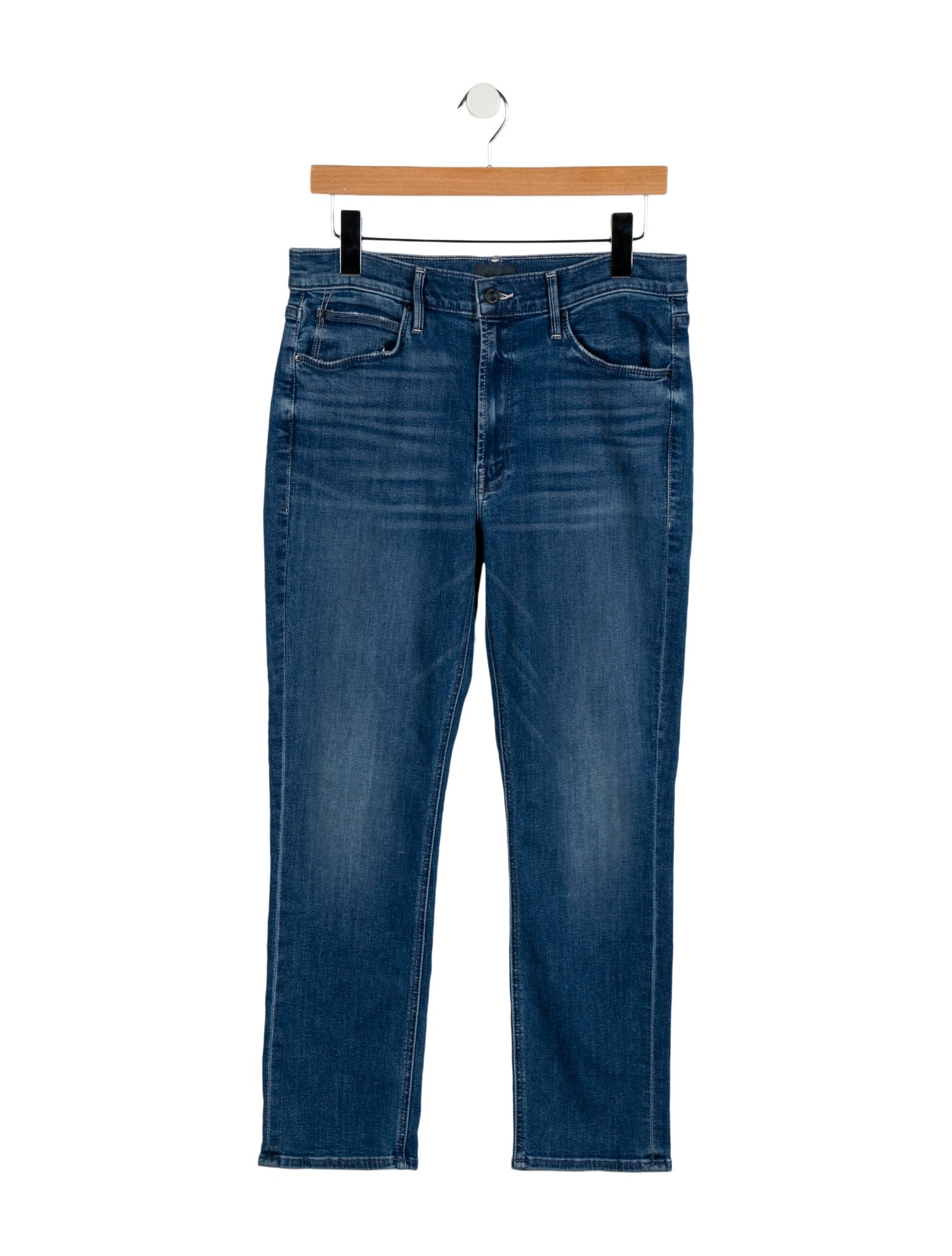 Mother Mid-Rise Straight Leg Jeans