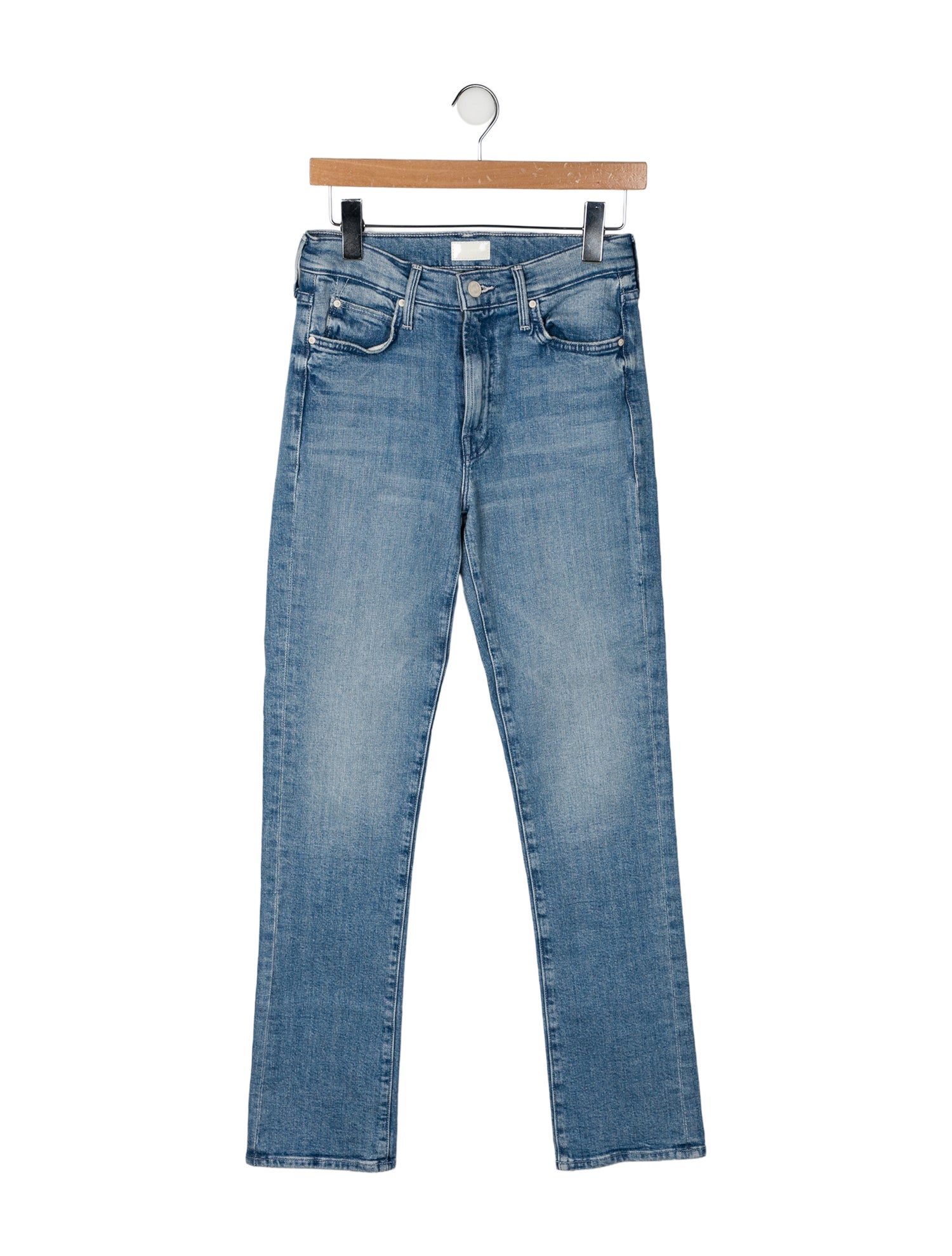 Mother Mid-Rise Straight Leg Jeans