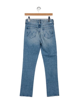 Mother Mid-Rise Straight Leg Jeans