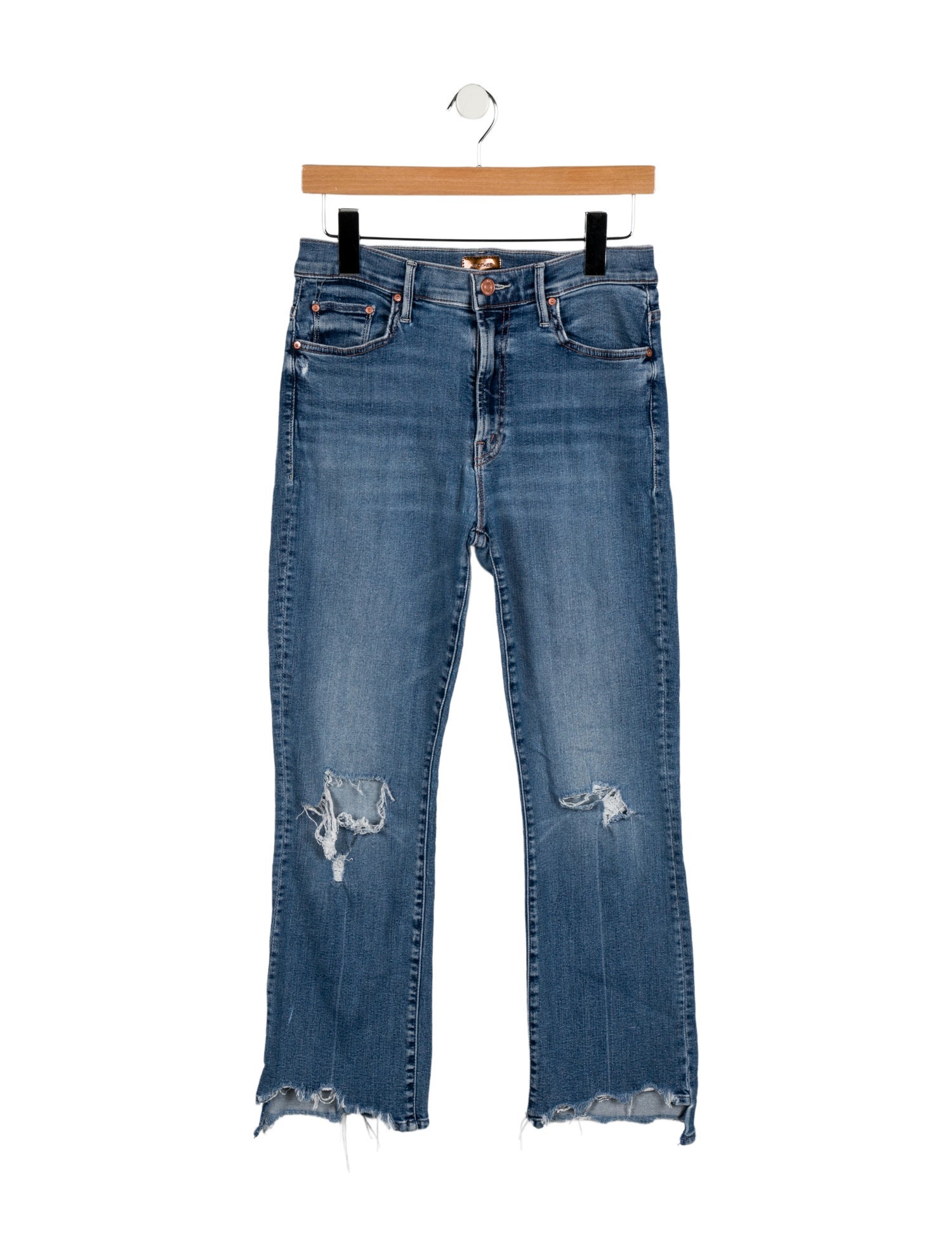 Mother Mid-Rise Straight Leg Jeans