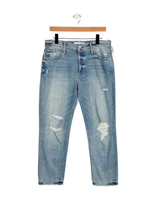 Mother Mid-Rise Straight Leg Jeans