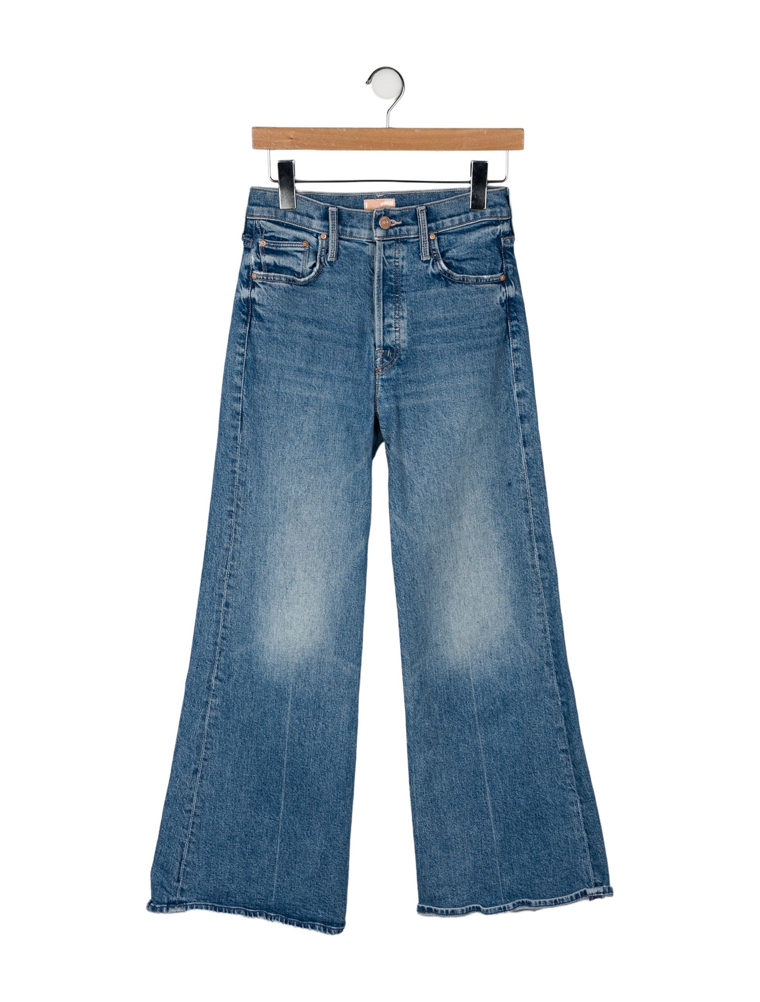 Mother Mid-Rise Wide Leg Jeans