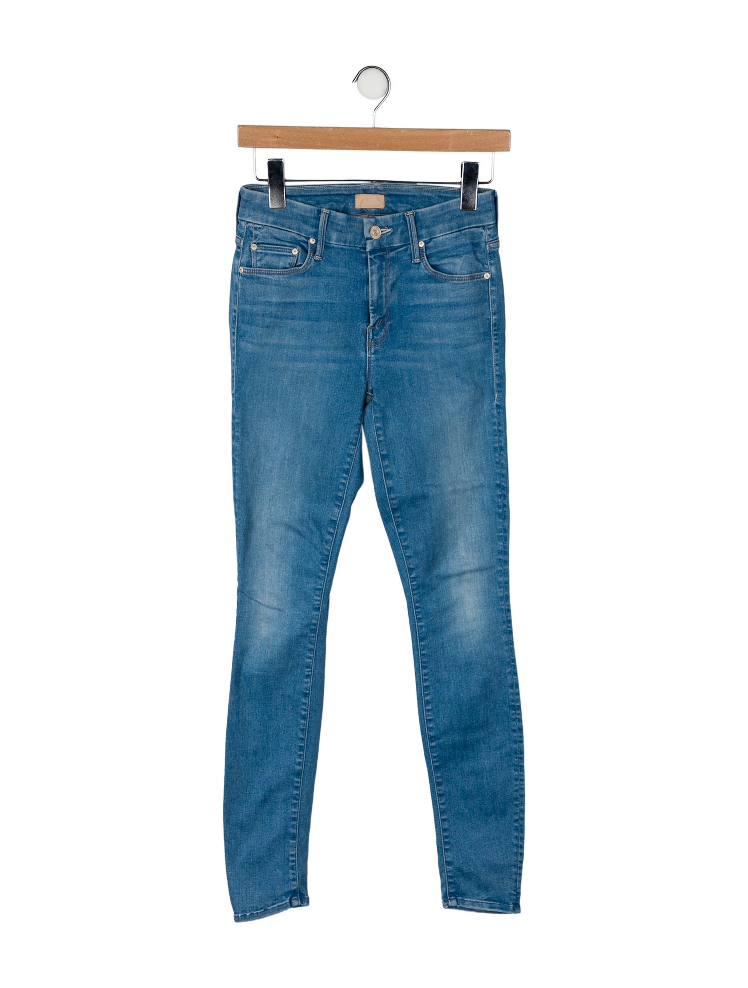 Mother Mid-Rise Skinny Leg Jeans