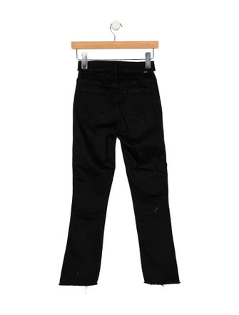 Mother Mid-Rise Straight Leg Jeans