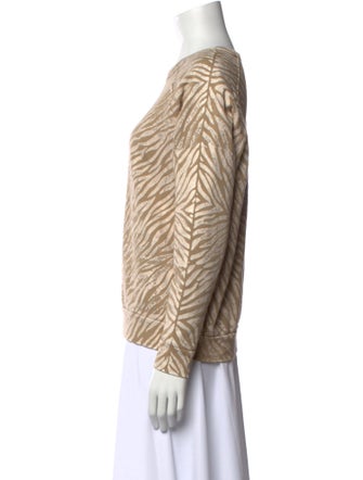 Mother Printed Bateau Neckline Sweatshirt