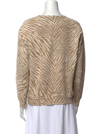 Mother Printed Bateau Neckline Sweatshirt