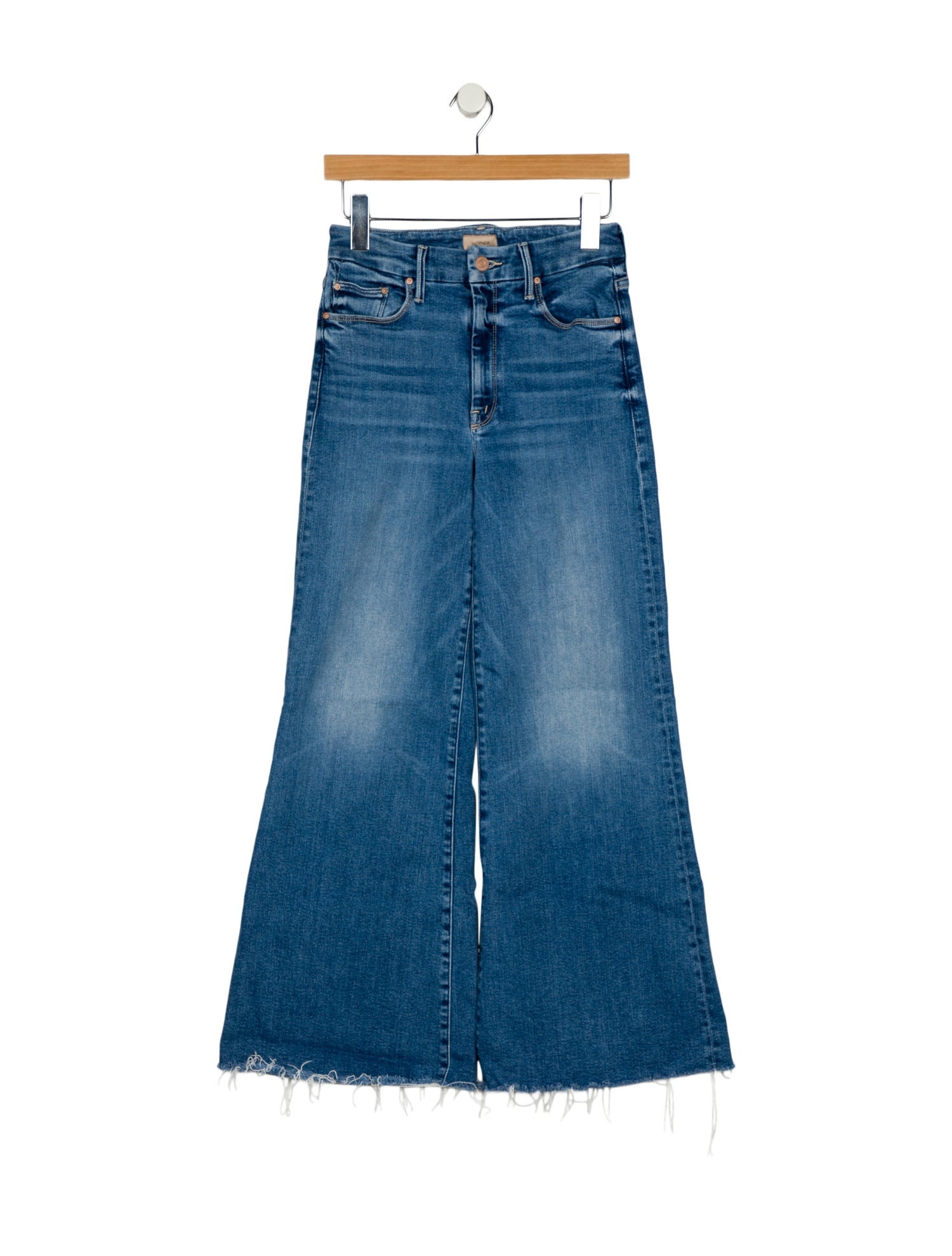 Mother Mid-Rise Wide Leg Jeans