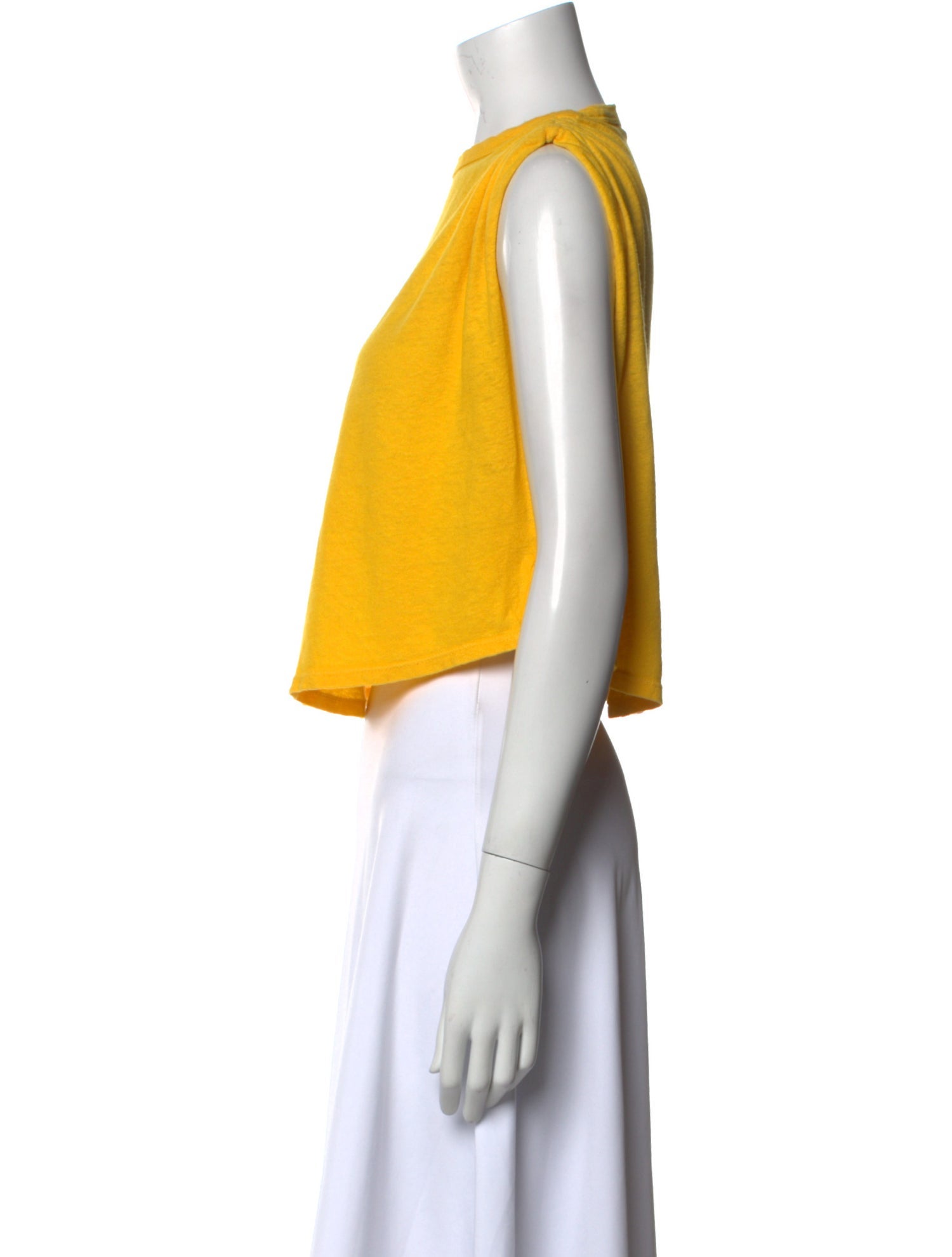 Mother Bateau Neckline Sleeveless Crop Top