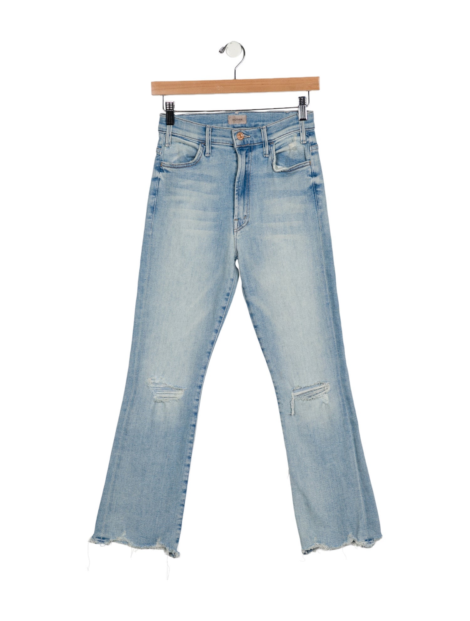 Mother Mid-Rise Straight Leg Jeans