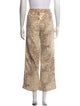 Mother Animal Print Wide Leg Pants