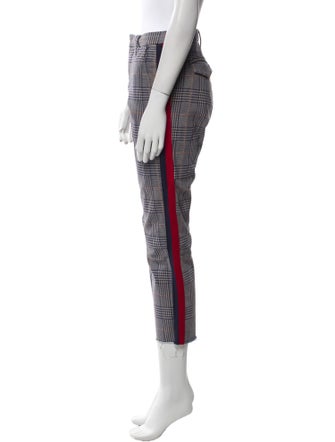 Mother Houndstooth Print Straight Leg Pants