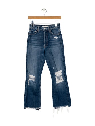 Mother Mid-Rise Straight Leg Jeans