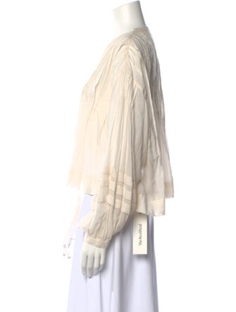 Mother V-Neck Long Sleeve Blouse