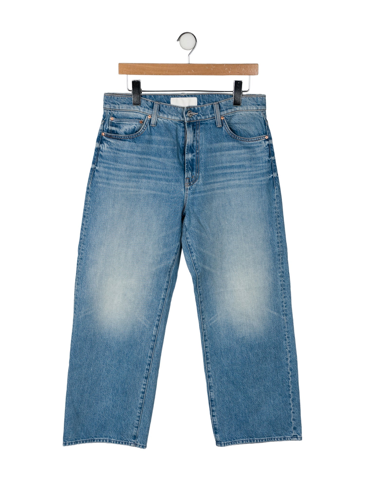 Mother Mid-Rise Wide Leg Jeans
