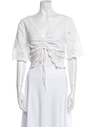 Mother V-Neck Short Sleeve Crop Top