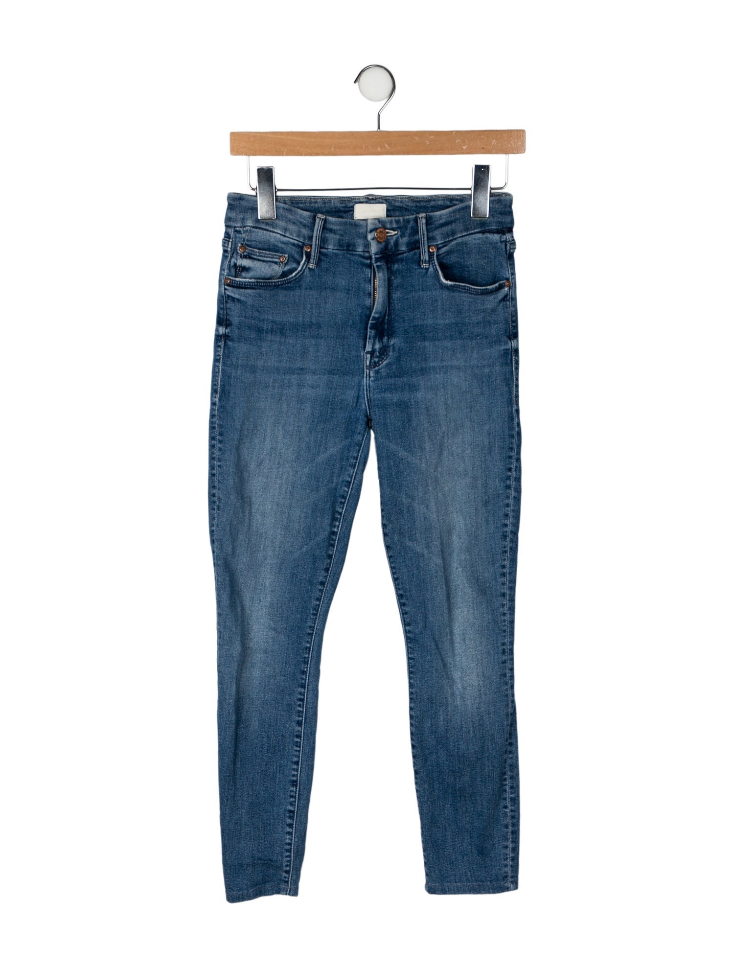 Mother Mid-Rise Skinny Leg Jeans