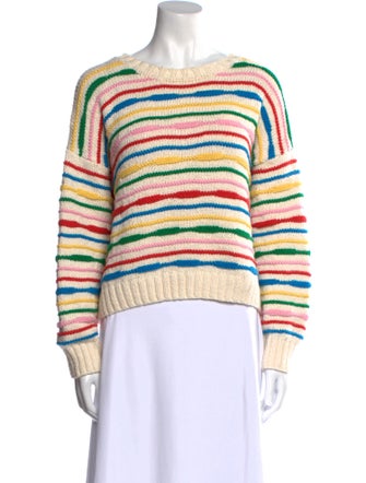 Mother Striped Scoop Neck Sweater