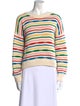 Mother Striped Scoop Neck Sweater