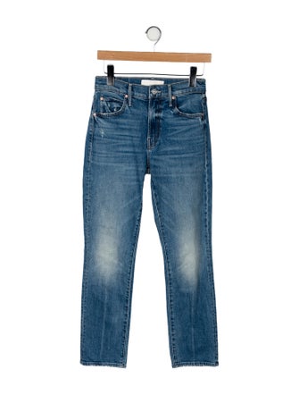 Mother Mid-Rise Straight Leg Jeans