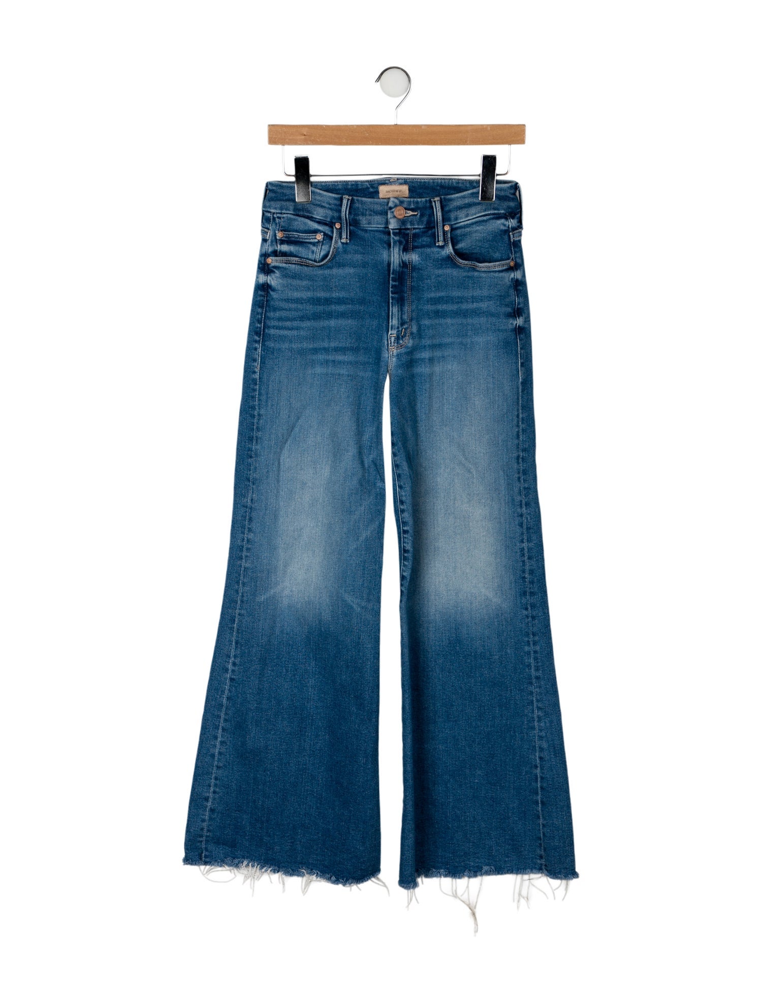 Mother Mid-Rise Wide Leg Jeans