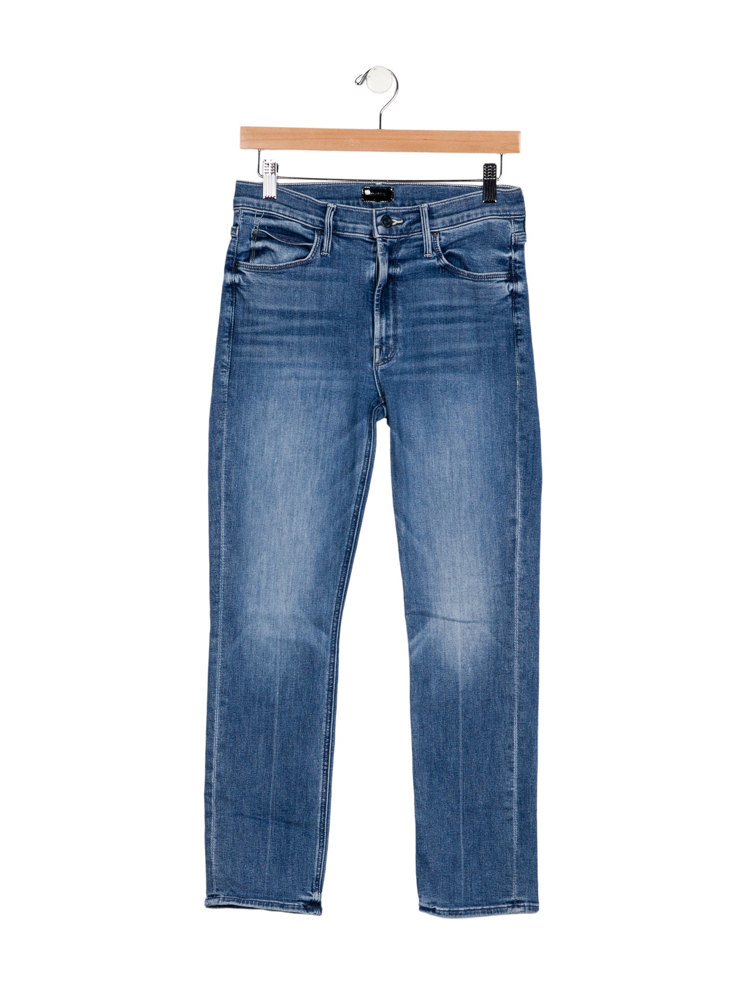 Mother Mid-Rise Straight Leg Jeans