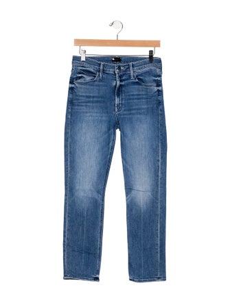 Mother Mid-Rise Straight Leg Jeans