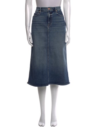 Mother Distressed Accents Midi Length Skirt